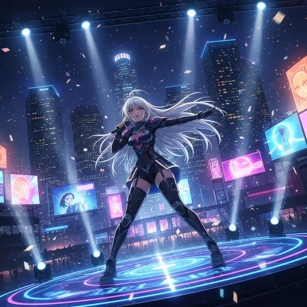 AI anime music video scene generated by VoooAI