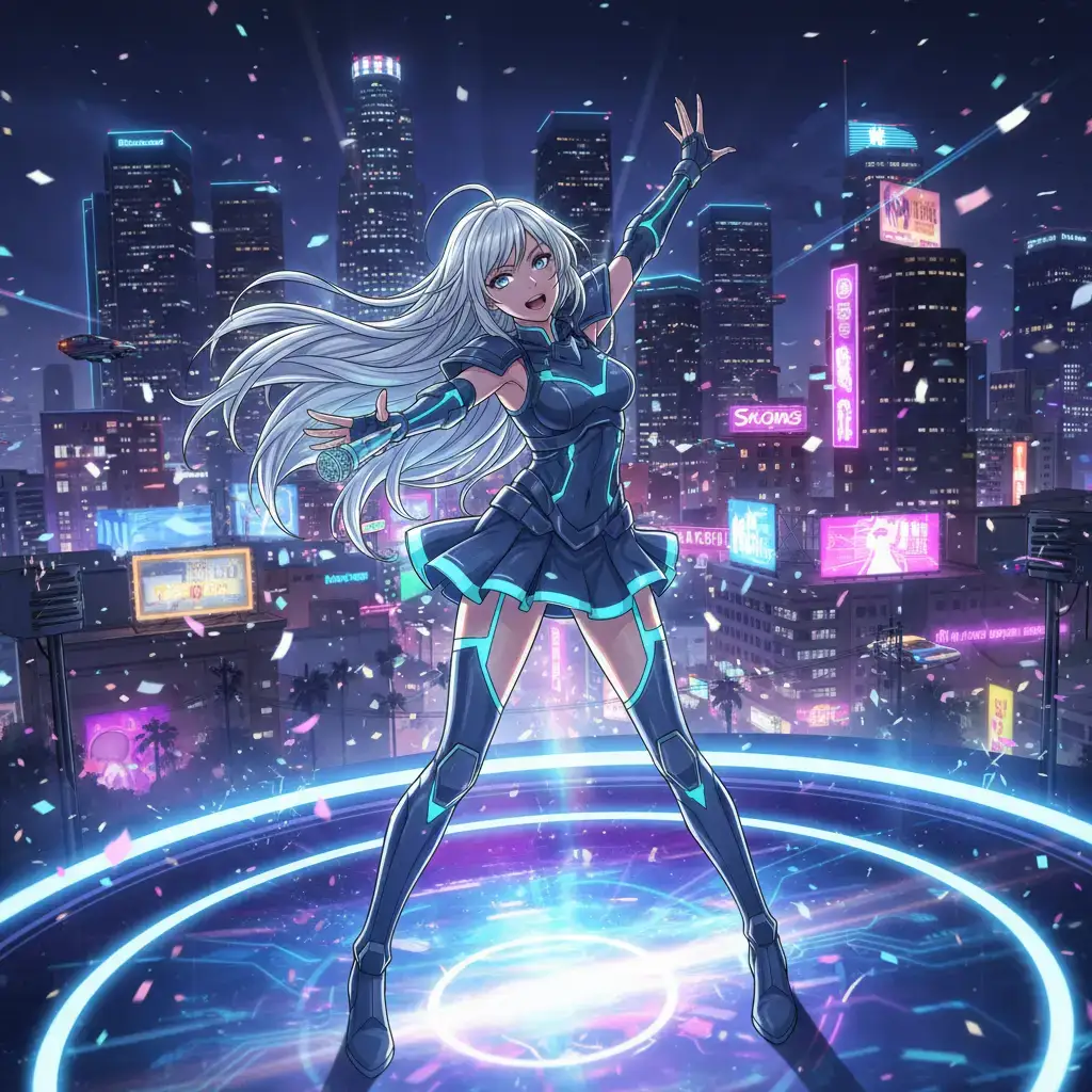 AI anime music video scene generated by VoooAI