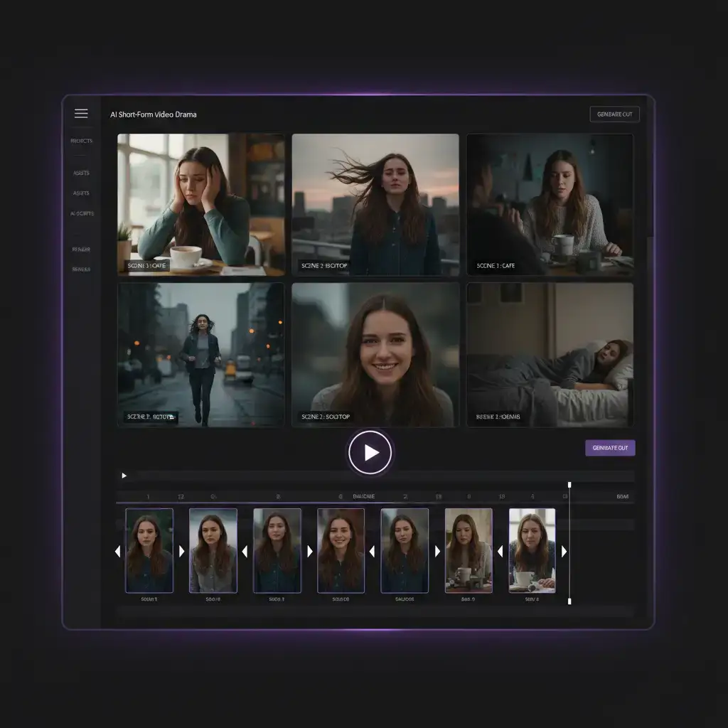 AI-generated TikTok short drama with consistent characters via VoooAI