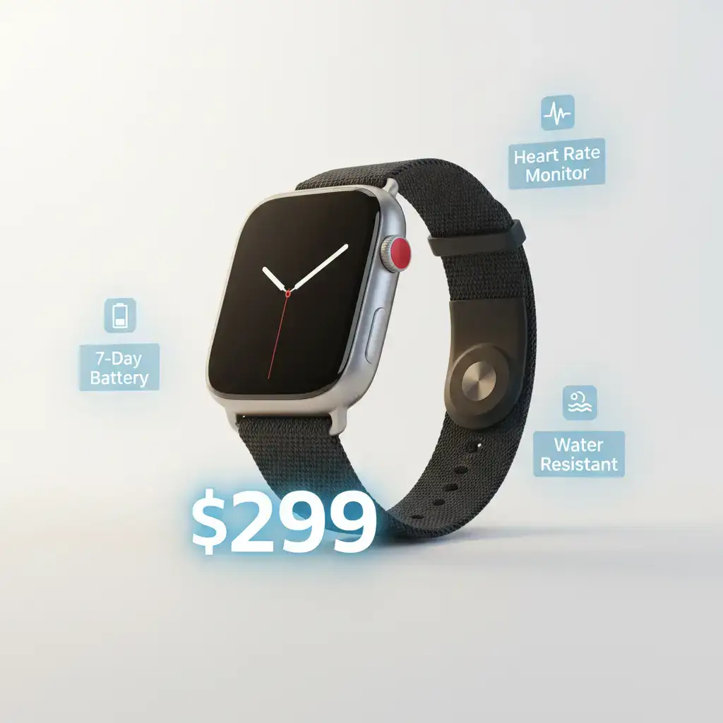 Product showcase ad video template in VoooAI