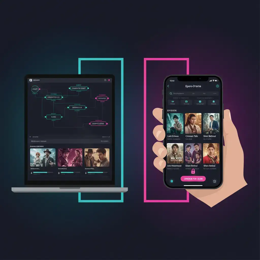 VoooAI vs ReelShort: creator production canvas versus consumer viewer app